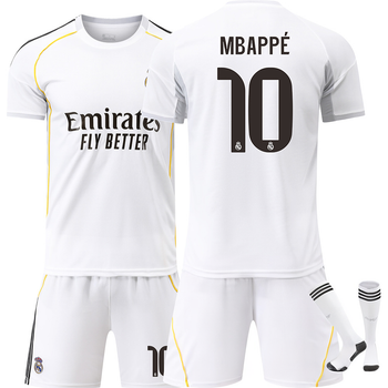 Футбольна форма Real Madrid Mbappe (Мбапе) 10 сезон 2026 з гетрами (розмір 34-38) розмір 26 зріст 140-145 см біла