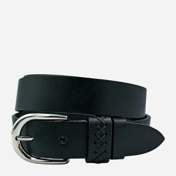 Ремінь жіночий з натуральної шкіри Weatro zhin-itly-33k-0066 105 см Чорний (2902063014)