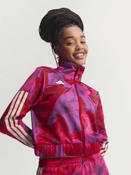 Толстовка на блискавці без капюшона жіноча Adidas X Farm Rio House Of Tiro Track Top KD4634 L Bahia Magenta (4068814471191)