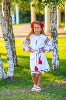 Вишита сукня для дівчинки Trend Трояндочка 128 Білий (SOLSUD2209)