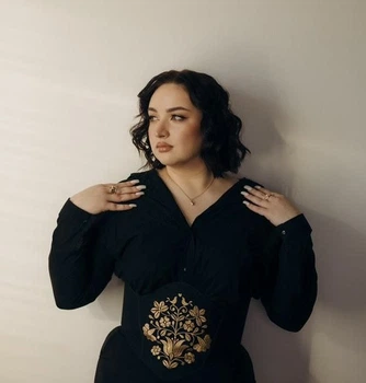 Жіночий вишитий корсет Ztclothes Квітка L Чорний (ZTCLKORKVZHCH)