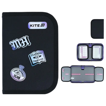 Пенал без наповнення 1 відділення KITE MH26-622 Monster High, з 2-ма клапанами /MH26-622/