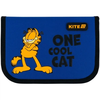 Пенал школьный KITE, 1 отделение, Garfield, (GF26-621)