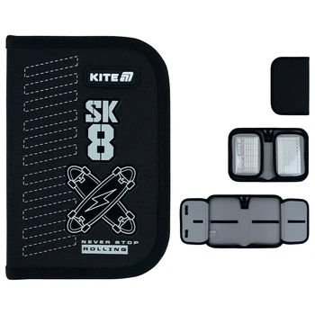 Пенал без наповнення Kite Skate K26-622-4, 1 відділення, 2 відвороти