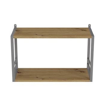 Книжная полка универсальная Ferrum-decor Стим 1 38x63x26 серый ДСП Дуб Артизан 16мм (FRD-104099)