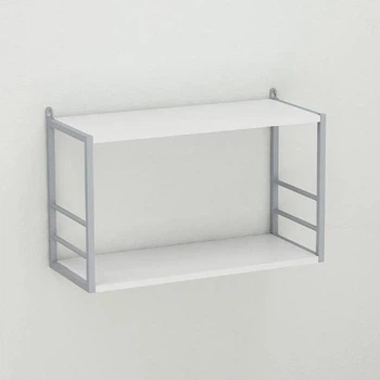 Книжная полка универсальная Ferrum-decor Стим 1 38x63x26 серый ДСП Белое 16мм (FRD-104097)