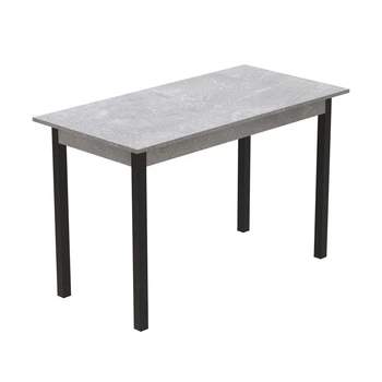 Стол кухонный Ferrum-decor Марио 75x120x60 Черный ДСП Бетон 16мм (FRD-105584)