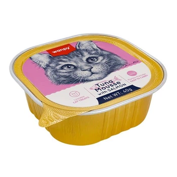Влажный корм Мусс для кошек Wanpy Tuna&Salmon консервы Ванпи Тунец и Лосось 40 г