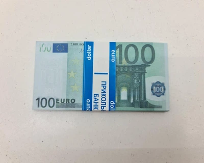 Сувенирные деньги 100 евро, пачка 80 купюр, прикольные банкноты для фотосессий, розыгрышей и декора