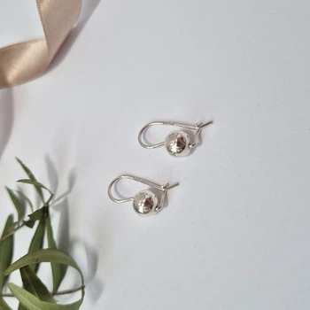 Серебряные серьги Шары на петле серебро 925 пробы 500067 2.40г