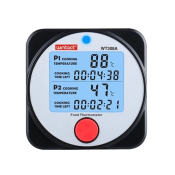 Термометр для гриля (м'яса) 2-х канальний Bluetooth, -40-300 ° C WINTACT WT308A