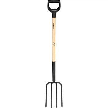 Вилы садовые с деревянной ручкой Fiskars Solid 113 см (1070676)