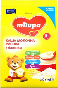 Молочна каша Milupa Рисова з бананом 210 г (5900852930027)