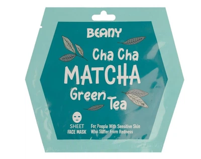 Нормализующая тканевая маска для лица "Матча" Beany, 15мл