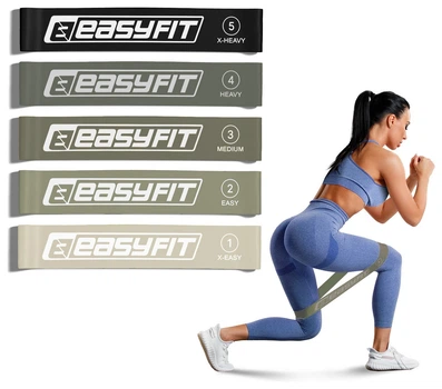 Резинки для фітнесу EasyFit MonoBand набір 5 шт (EFIT_EF-1813-GY)