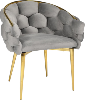 Крісло велюрове Hedo Balloon Сіре 100083 (5907184130583)