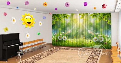 Весняні Фото Штори в дитячий сад PHOTODECOR "Літня галявина"