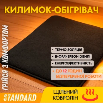 Килимок з підігрівом 50 х 30 см з регулятором MLT 5030TD-BLK Чорний
