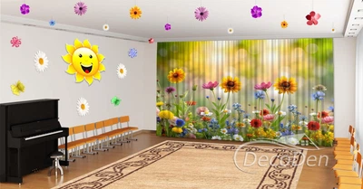 Весняні Фото Штори в дитячий сад PHOTODECOR "Квіткова гармонія"