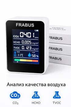 Датчик качества воздуха 5 в 1 углекислого газа СО2 анализатор качества воздуха для жизни