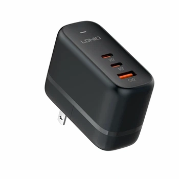 Сетевое зарядное устройство LDNIO Q366 65W 3 USB порта Type-C черный для смартфонов и ноутбуков