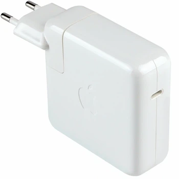Мережевий зарядний пристрій 87Вт USB-C PD для MacBook білий вогнестійкий полікарбонат 100-240V