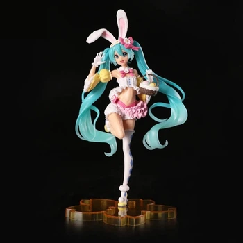 Фигурка Хацунэ Мику (Hatsune Miku) 23 см – аниме-кукла с ушками кролика, коллекционная модель