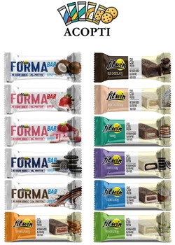 Протеїнові батончики FitWin + Forma АСОРТІ 12шт