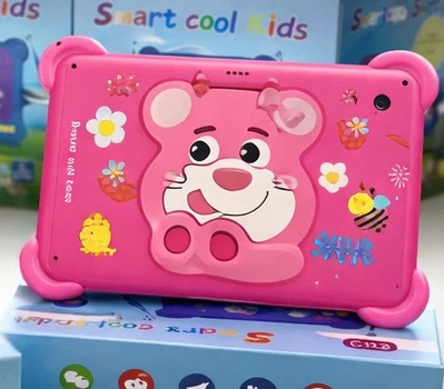 Планшет детский Smart Cool Kids C12, 8 ГБ ОЗУ, 256 ГБ ПЗУ, Android, 7 дюймов, с поддержкой 5G, розовый
