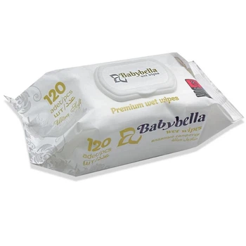 Серветки вологі для дітей гіпоалергенні BABYBELLA 120шт/уп EG-1000086