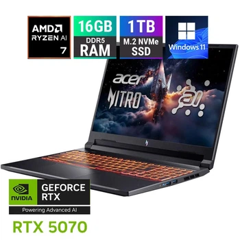Игровой ноутбук 16" Acer Nitro V 16 AI - Ryzen 7 260/ 16GB /1TB SSD / 180Hz IPS/ RTX 5070