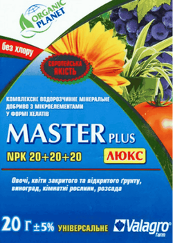 Добриво Master (Мастер) 20-20-20 Valagro 20 г