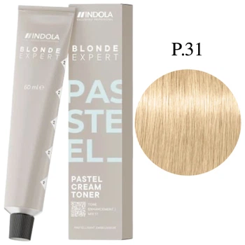 Перманентна крем-фарба INDOLA Blonde Expert Pastel P.31 - Пастель золотистий попелястий (беж) 60 мл