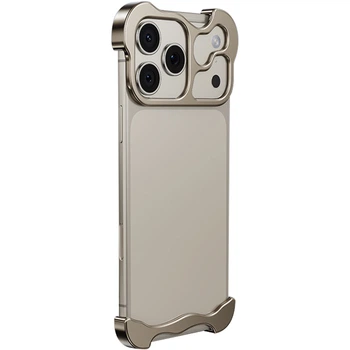 Алюміній чохол Айфон 17 Pro Minimalist Metal Bumper для iPhone 17 про Titanium Gray