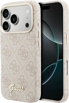 Etui Guess 4G Script MagSafe do Apple iPhone 17 Pro Pink (GUHMP17L5P4FWMSP)