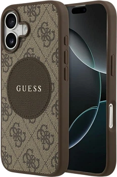 Чохол Guess 4G Circle Classic Logo MagSafe для Apple iPhone 17 Brown (GUHMP17SP4PGRSGW)