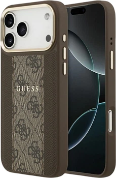 Чохол Guess 4G Stripe MagSafe для Apple iPhone 17 Pro Max Brown (GUHMP17XPG4SEMCW)