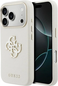 Etui Guess FW Resin Logo do Apple iPhone 17 Pro Max Beige (GUHCP17X5PS4RGGE)