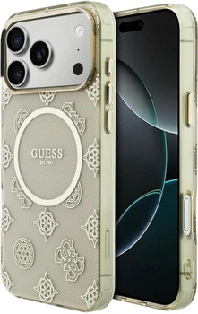 Etui Guess IML Peony Dot MagSafe do Apple iPhone 17 Pro Max Beige (GUHMP17X5HPOEDE)