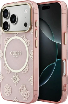 Etui Guess IML Peony Dot MagSafe do Apple iPhone 17 Pro Pink (GUHMP17L5HPOEDP)