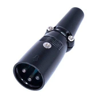 Штекер "папа" XLR 3P, на кабель, черный (AL1209-Bochen) - 307558