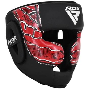 Боксерський Шолом RDX F17 New Aura Head Guard Чорно-Червоний L (HGR-F17BR-L)