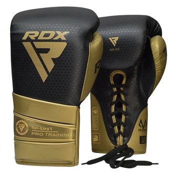 Боксерські Рукавички RDX L1 Mark Pro Training Boxing Gloves Чорно-Золотий 14oz (BGM-PTTL1G-14oz)