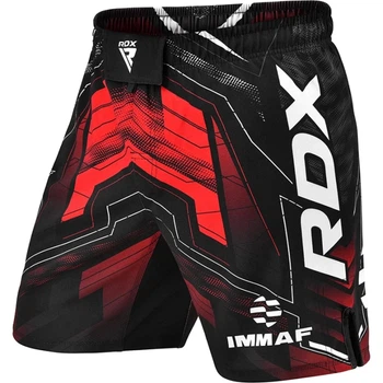Компресійні Шорти RDX IMMAF Approved MMA Fight & Training Shorts Чорно-Червоний M (MSS-IMF-1R-M)