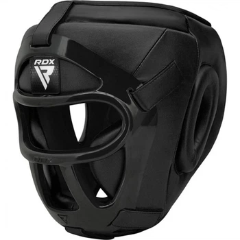 Боксерський Шолом RDX T1 HeadGuard with Removable Face Cage Чорний S (HGR-T1FB-S)