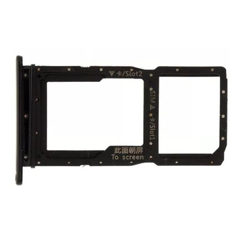 Держатель Sim карты Huawei P Smart Z, Y9 Prime 2019, черный, на 2 Sim