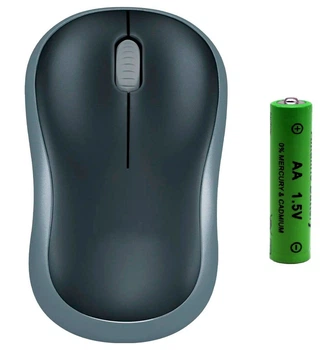 Мышь M185 Wireless USB 2.4G 1000DPI Black + батарейка AA