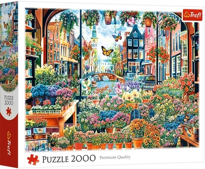 Puzzle Trefl Kwiaciarnia w Amsterdamie 2000 elementów 27128 (5900511271287)