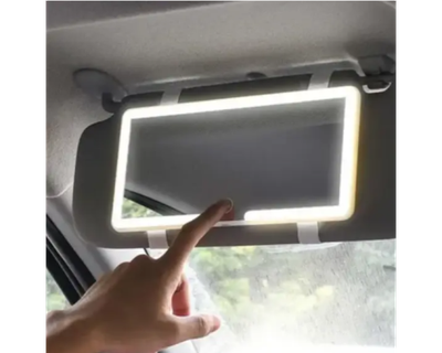 Зеркало на сонцезахисний козирок з LED підсвіткою LuxLight компактне і яскраве