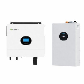 Комплект автономного енергопостачання інвертор Growatt SPF 6000 ES Plus 6 кВт + батарея Deye SE-F5 Pro-C 5.12 кВт·год White